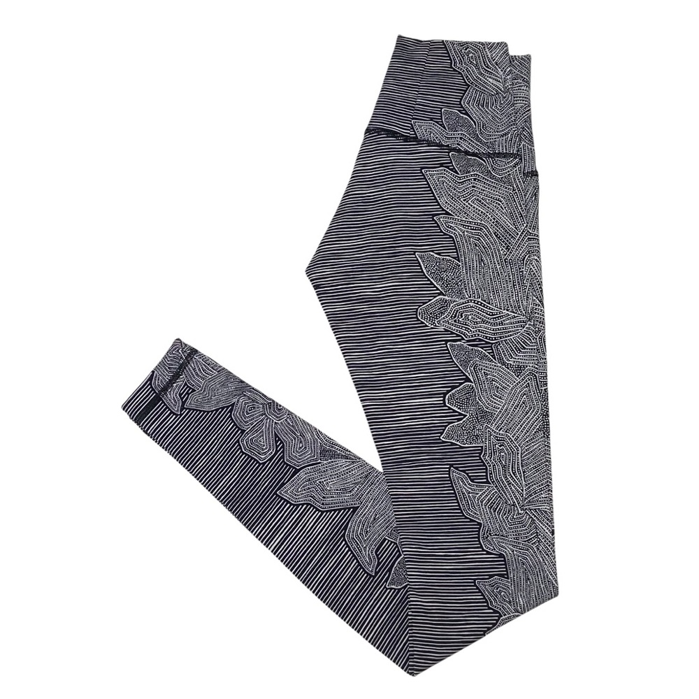 Lululemon Wunder Under Black and White High Rise Pant 28 - Picture 6 of 9